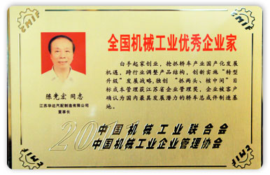 全國機械工業(yè)優(yōu)秀企業(yè)家